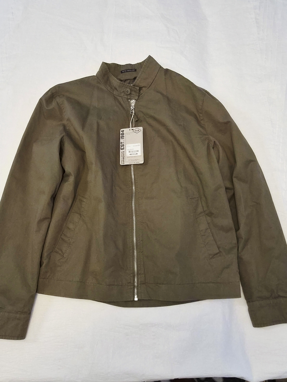 St. John's Bay Olive Green Zip-Front Lightweight Jacket